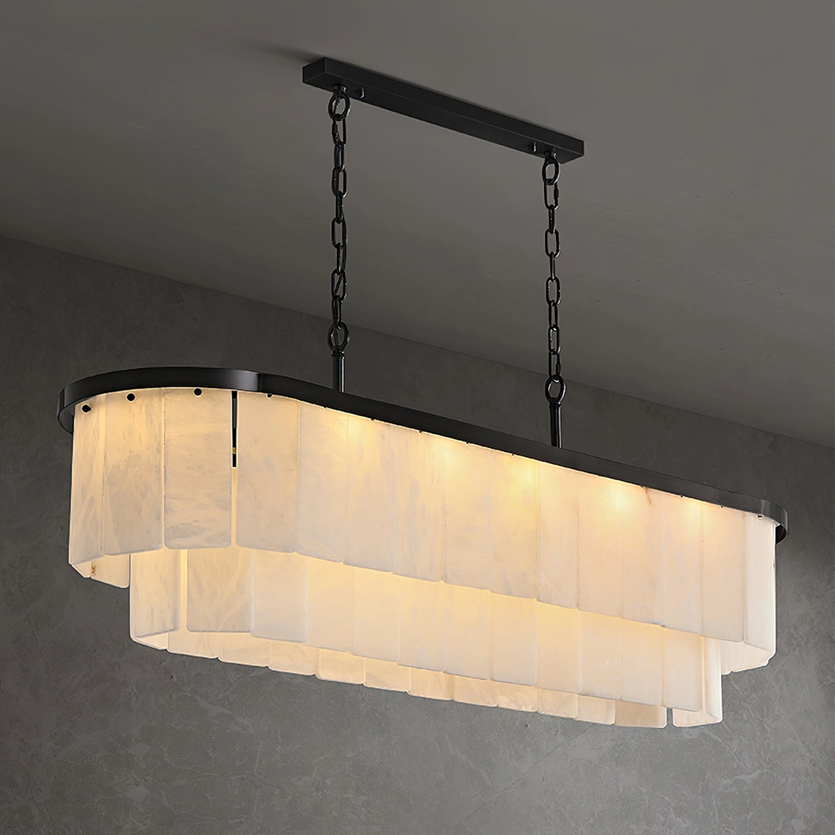 Multi-layer Alabaster Dinging Room Chandelier