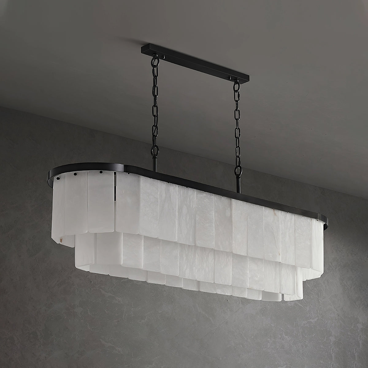 Multi-layer Alabaster Dinging Room Chandelier