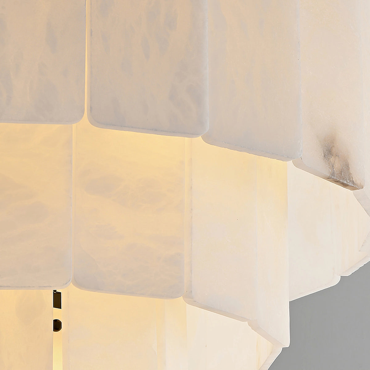 Multi-layer Moonshade Alabaster Chandelier