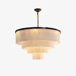 Multi-layer Moonshade Alabaster Chandelier
