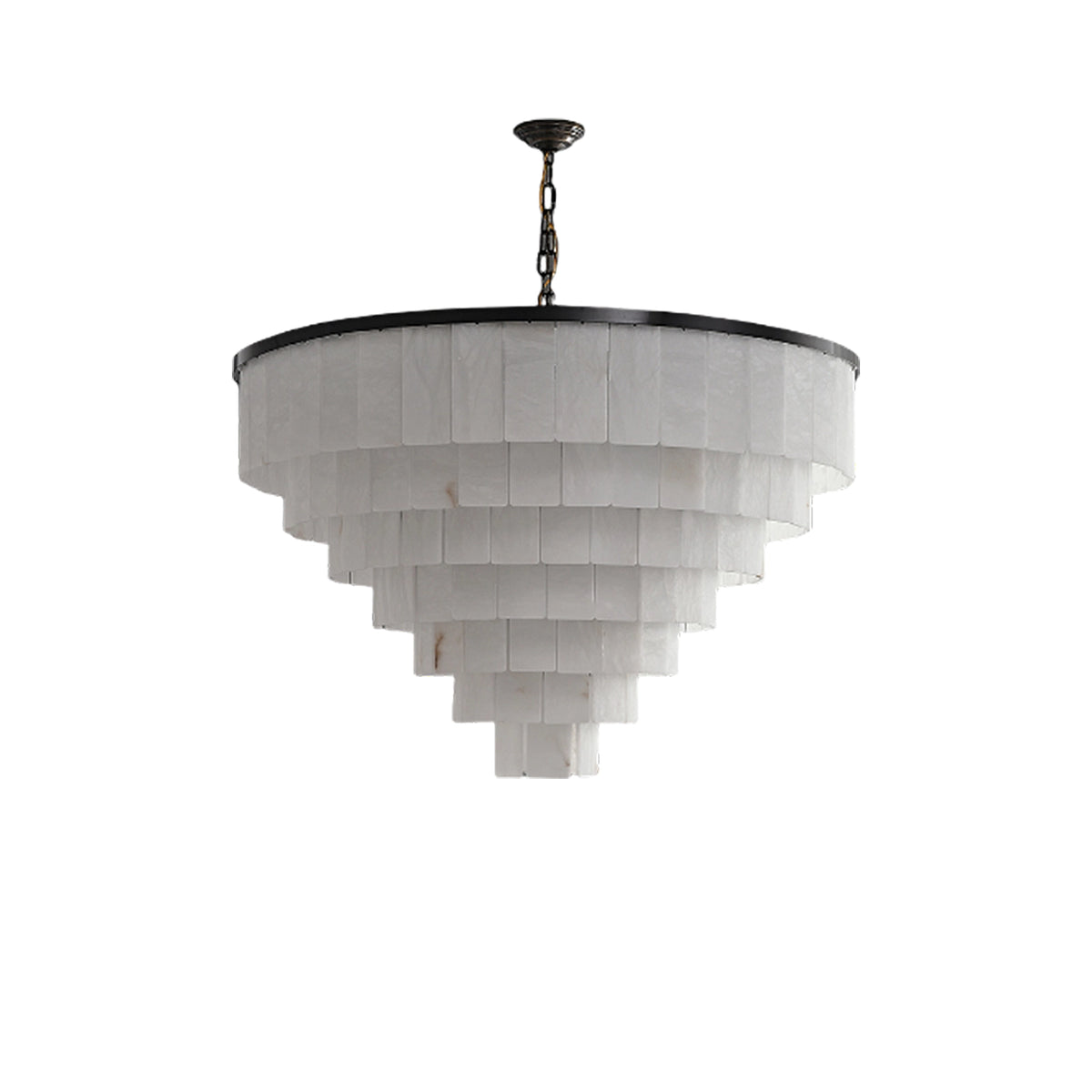 Multi-layer Moonshade Alabaster Chandelier