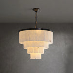 Multi-layer Moonshade Alabaster Chandelier