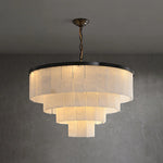 Multi-layer Moonshade Alabaster Chandelier