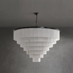 Multi-layer Moonshade Alabaster Chandelier