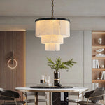 Multi-layer Moonshade Alabaster Chandelier