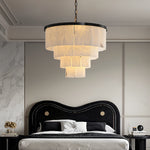 Multi-layer Moonshade Alabaster Chandelier