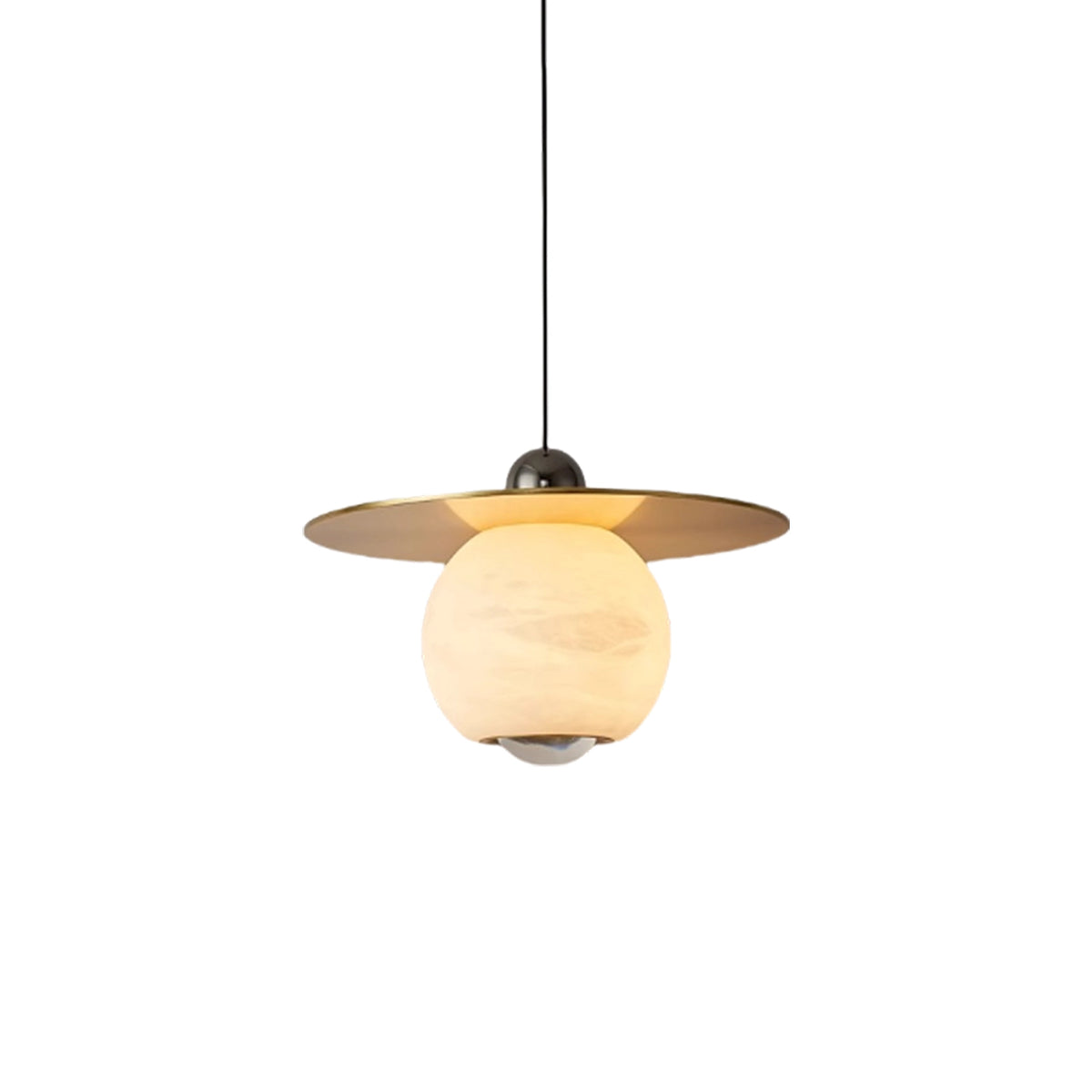 Natural Alabaster Brass Pendant Lamp