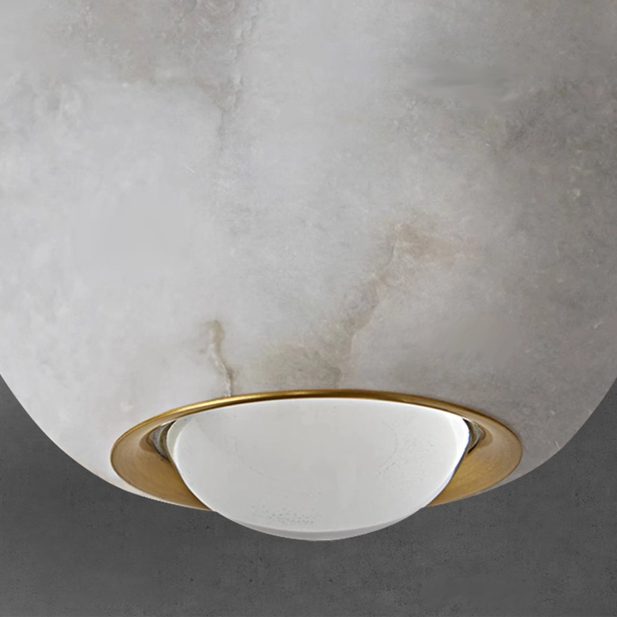 Natural Alabaster Brass Pendant Lamp