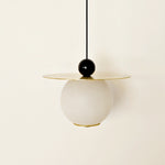 Natural Alabaster Brass Pendant Lamp