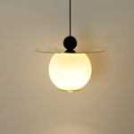 Natural Alabaster Brass Pendant Lamp