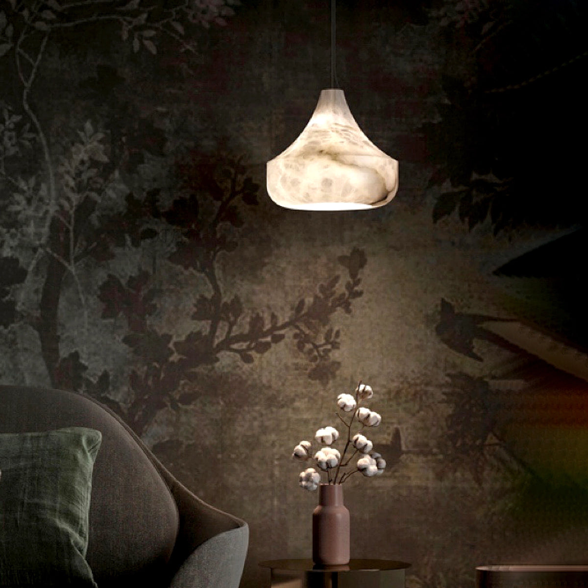 Natural Alabaster Pendant Lamp