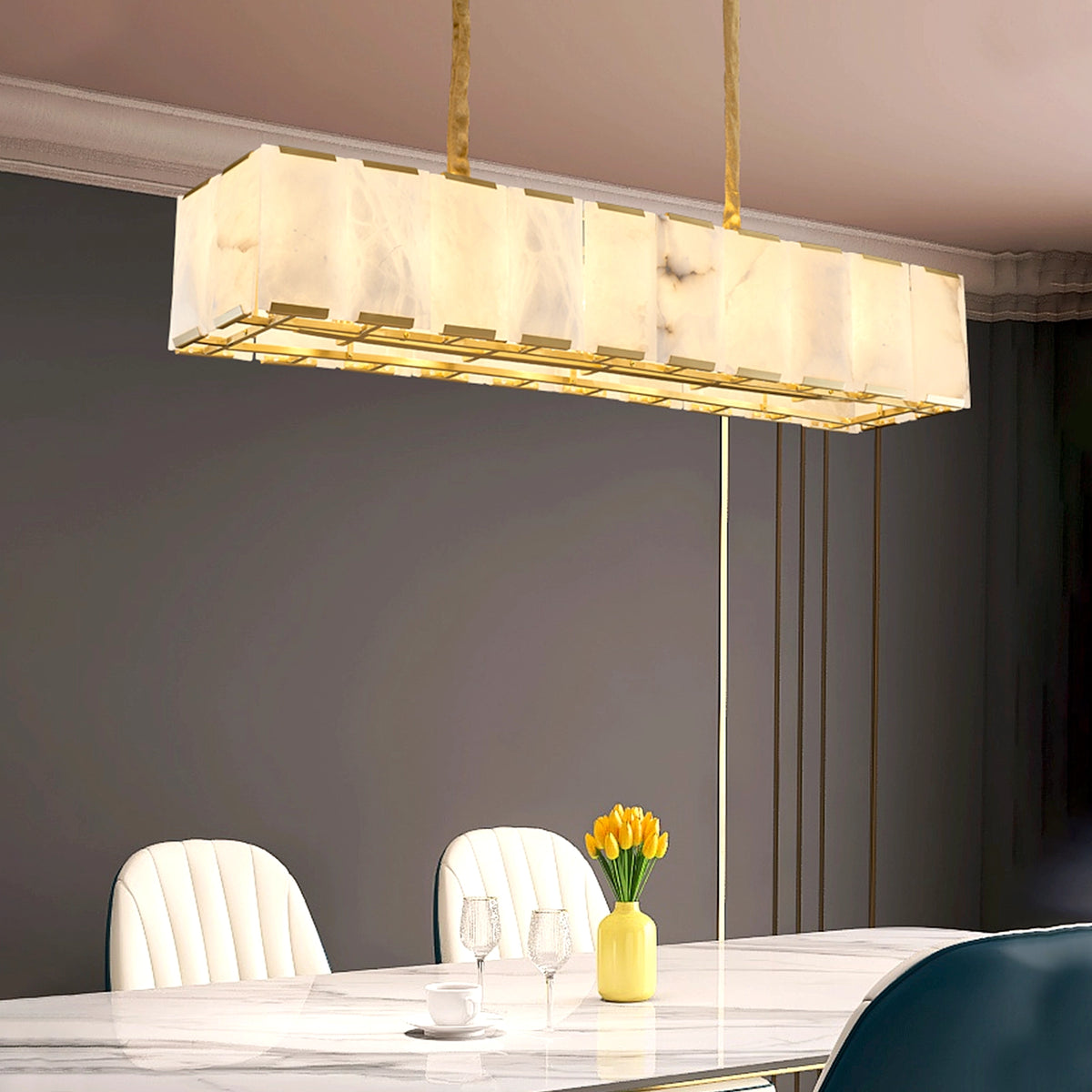 Natural Alabaster Ceiling Pendant Lamp