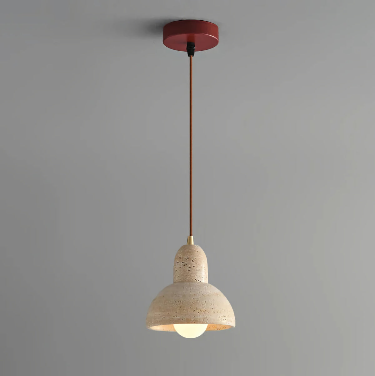Natural Stone Dome Pendant Light
