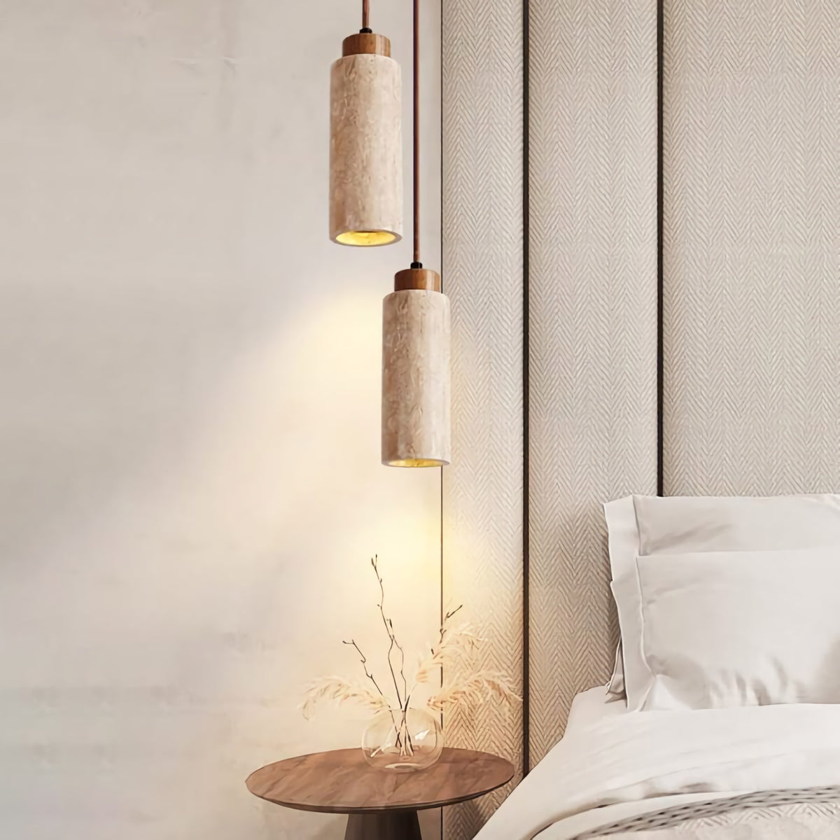 Natural Travertine GLigEt Pendant Light