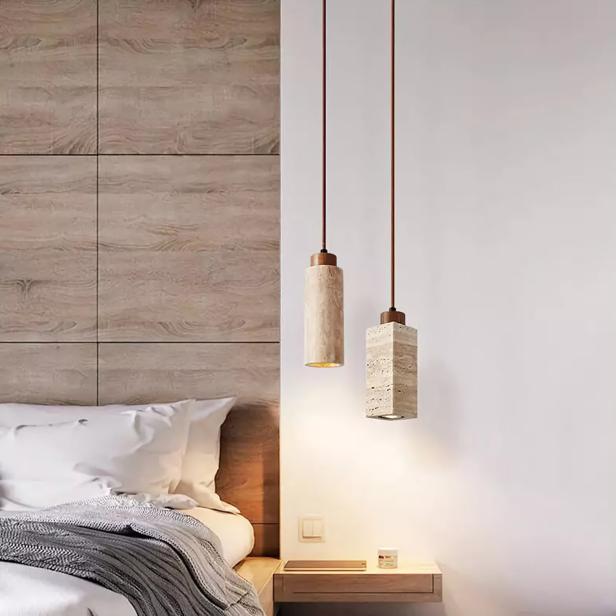 Natural Travertine GLigEt Pendant Light