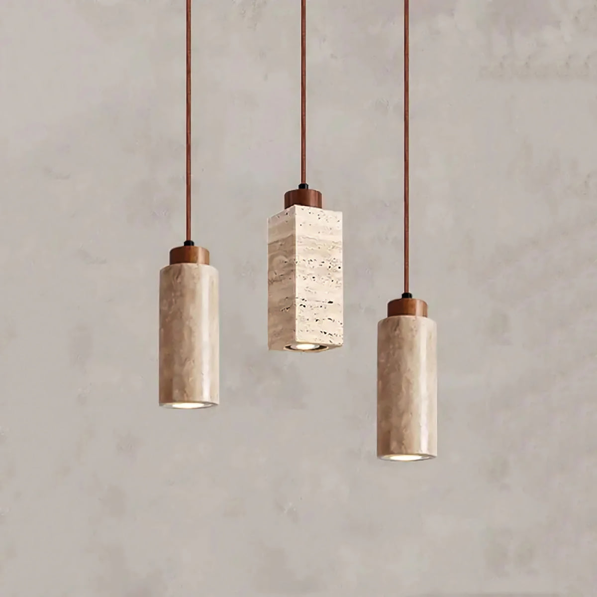 Natural Travertine GLigEt Pendant Light