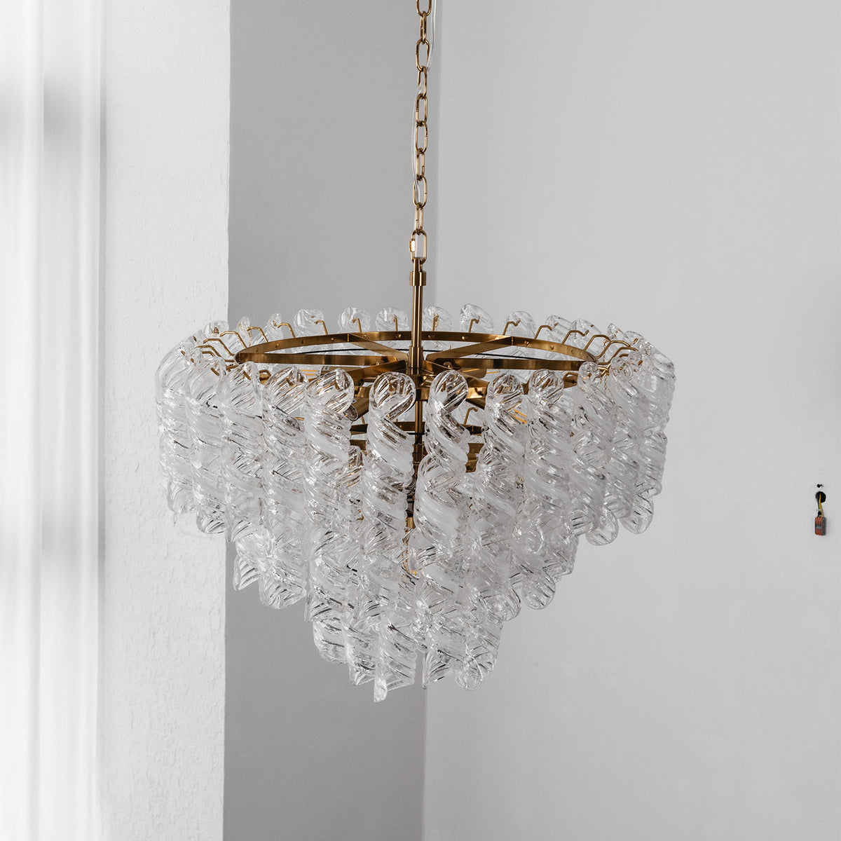Noeline Tiered Textured Glass Chandelier