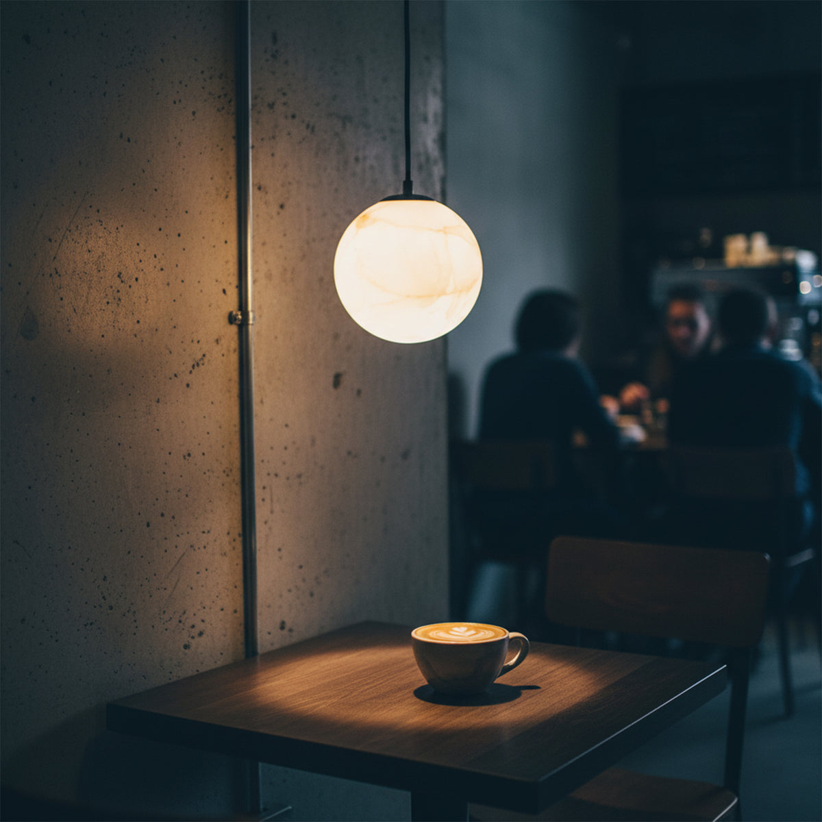 Nordic Simple Marble Spherical Pendant Lamp - view 3 | Severn Lighting