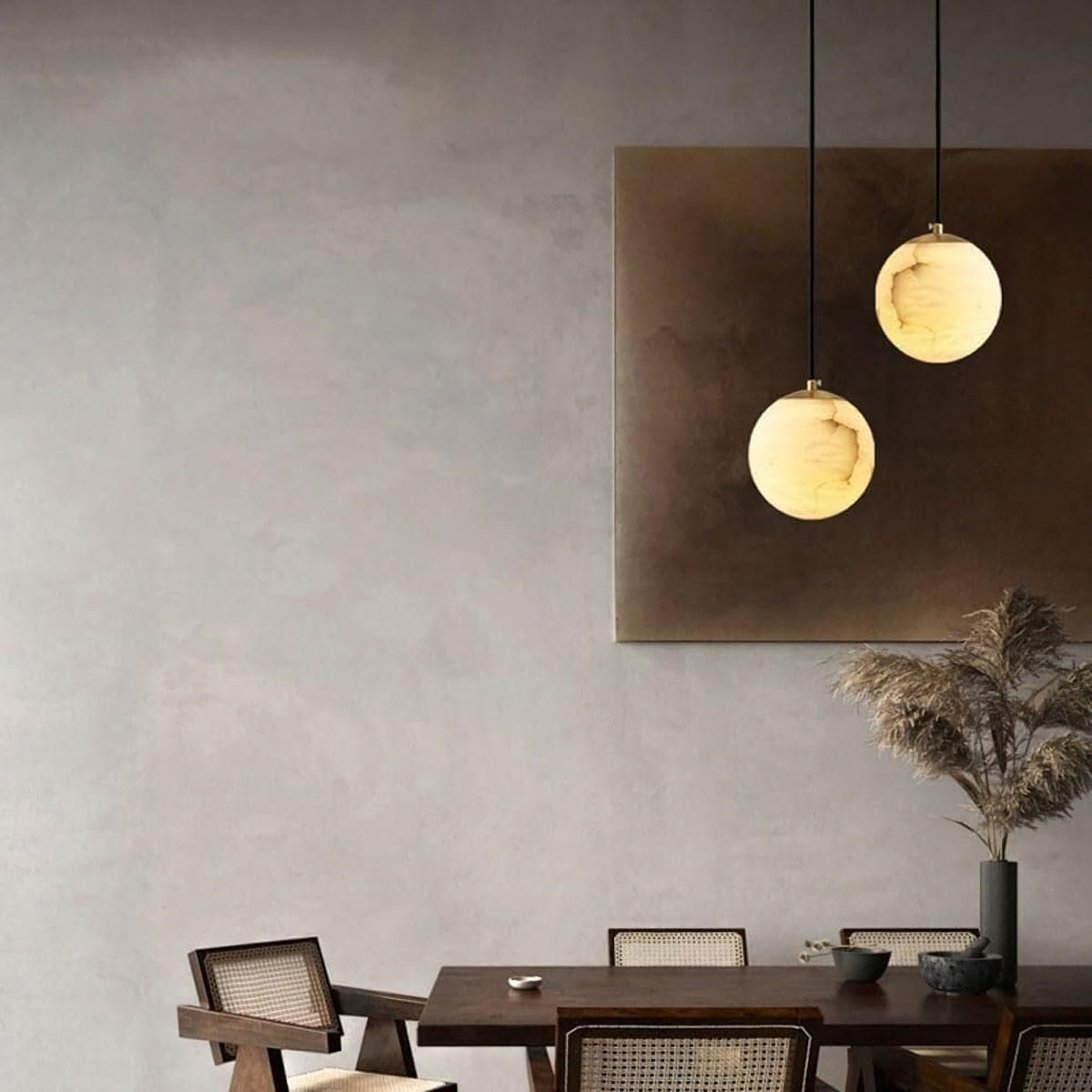 Nordic Simple Marble Spherical Pendant Lamp