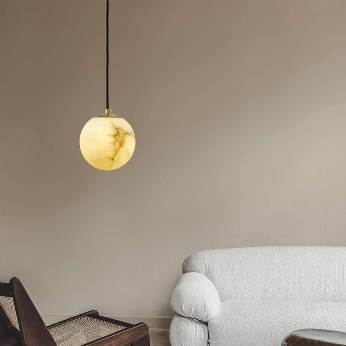 Nordic Simple Marble Spherical Pendant Lamp