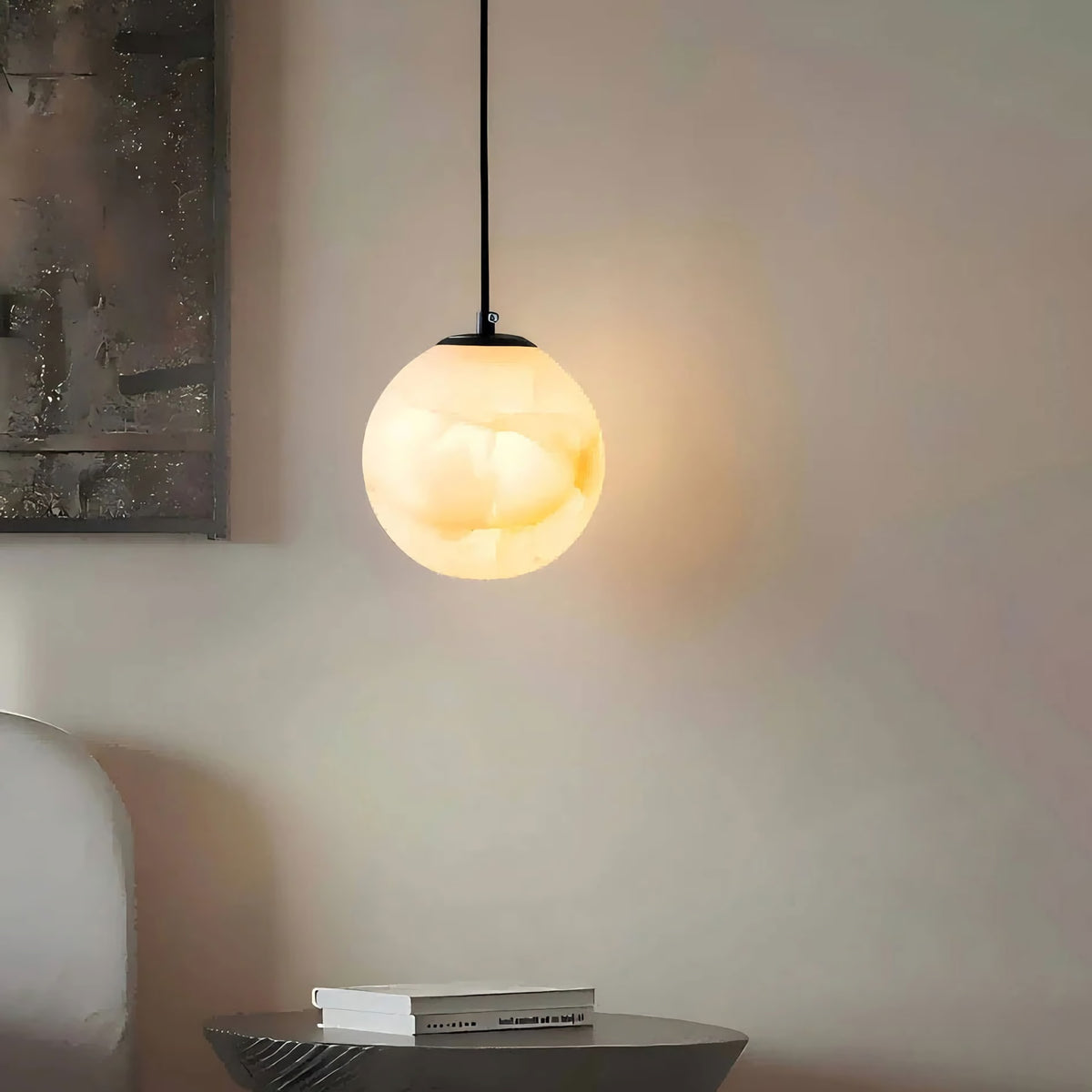 Nordic Simple Marble Spherical Pendant Lamp