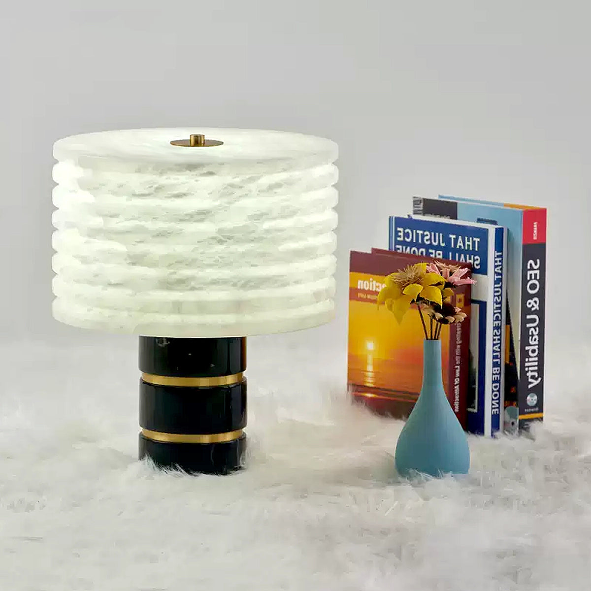 Outela Alabaster Brass Table Lamp