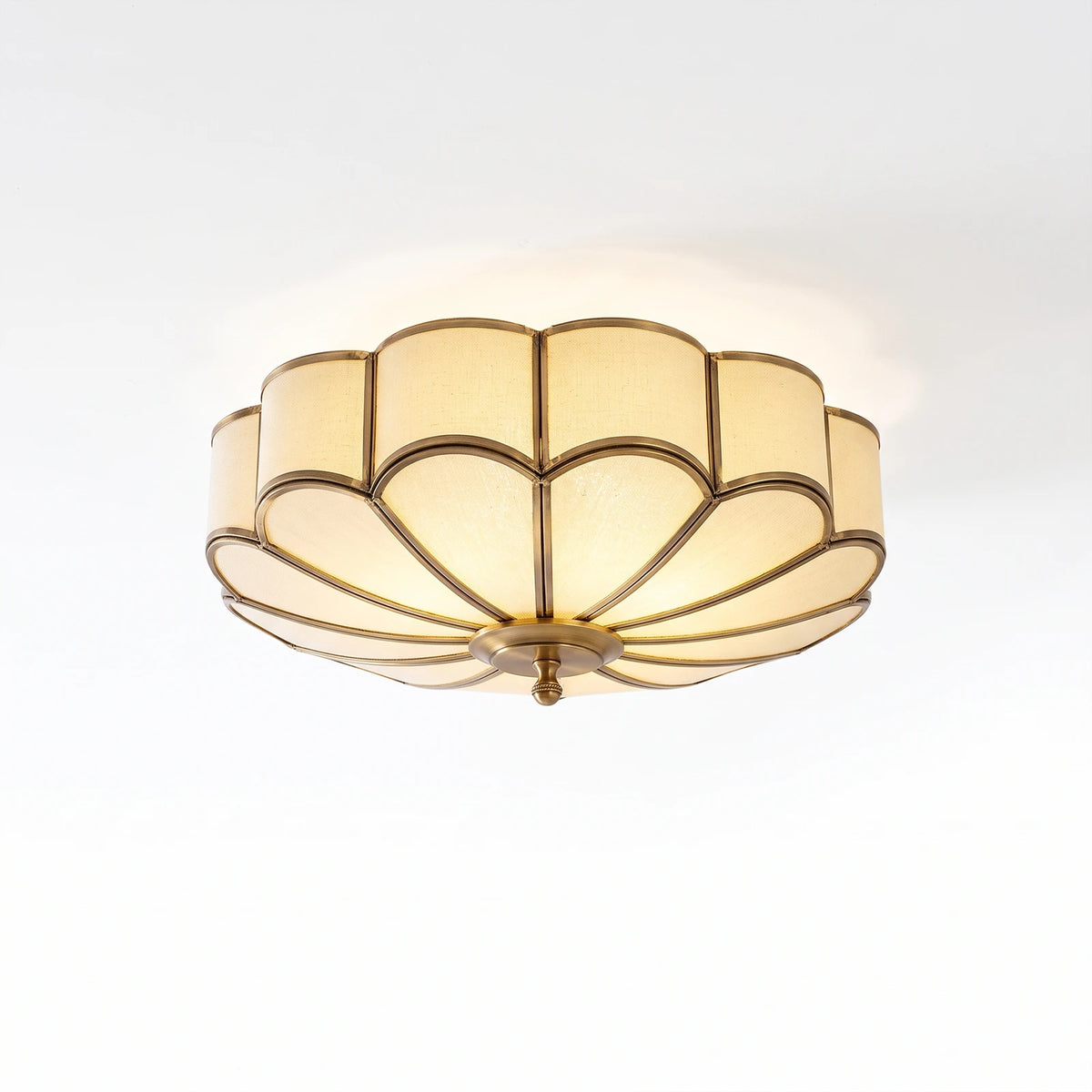 Petal Brass Glass Ceiling Light SevernLighting Natural Daylight Display