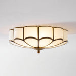 Petal Brass Glass Ceiling Light SevernLighting Warm Glow Illumination