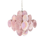 Pink Murano Disc Chandelier