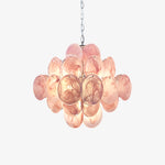 Pink Murano Disc Chandelier