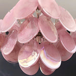 Pink Murano Disc Chandelier
