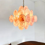 Pink Murano Disc Chandelier