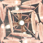 Pink Murano Disc Chandelier