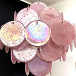 Pink Murano Disc Chandelier