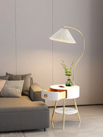 Modern Pleated Drawer Floor Lamp
