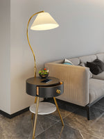 Modern Pleated Drawer Floor Lamp