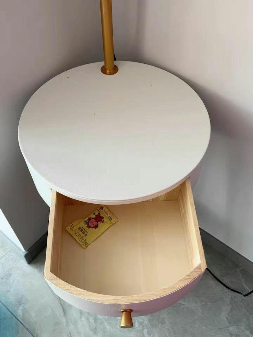 Modern Pleated Drawer Floor Lamp