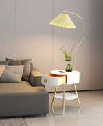 Modern Pleated Drawer Floor Lamp