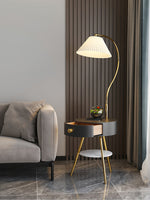 Modern Pleated Drawer Floor Lamp