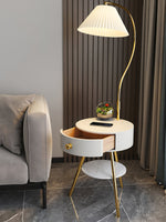 Modern Pleated Drawer Floor Lamp