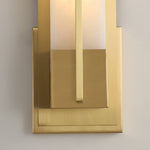 Rectangular Alabaster Brass Wall Lamp