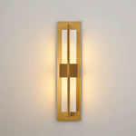 Rectangular Alabaster Brass Wall Lamp