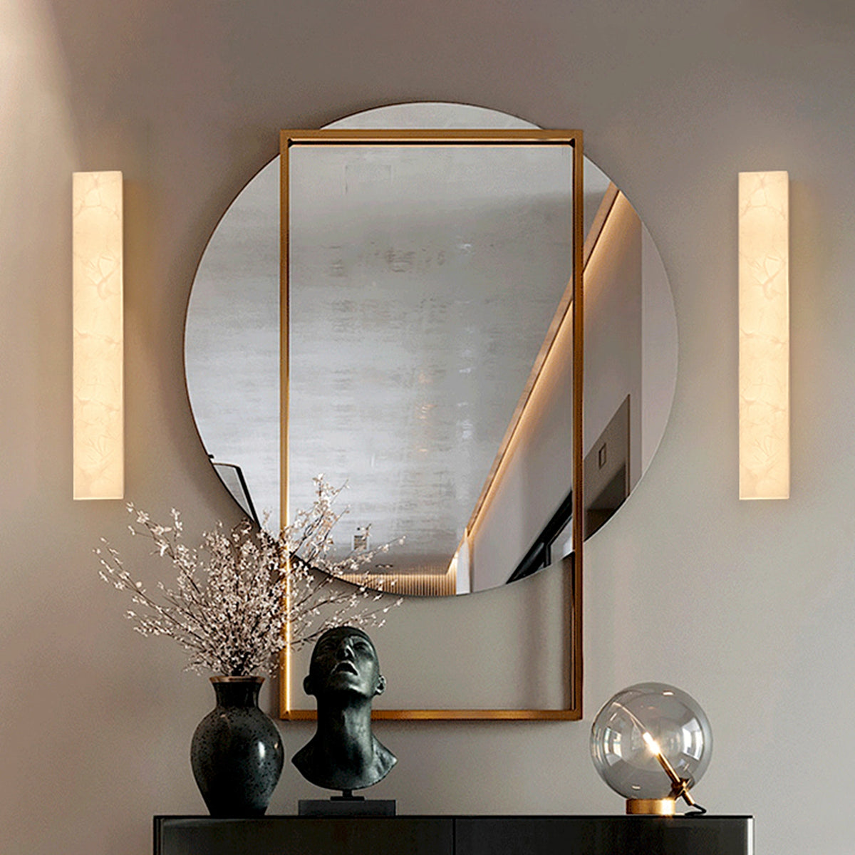 Rectangular Alabaster Wall Lamp