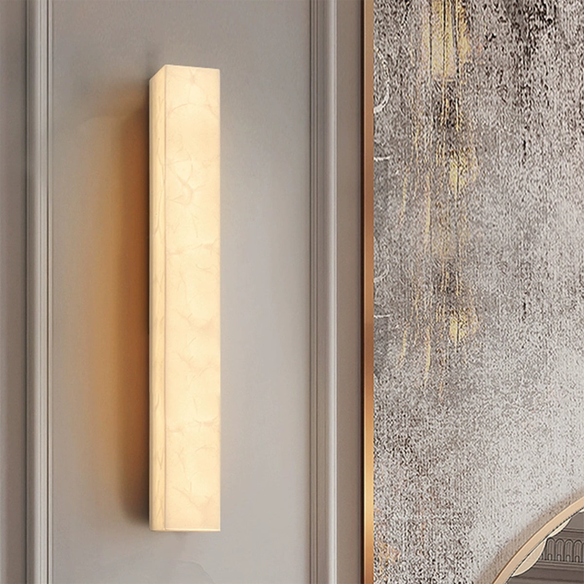 Rectangular Alabaster Wall Lamp