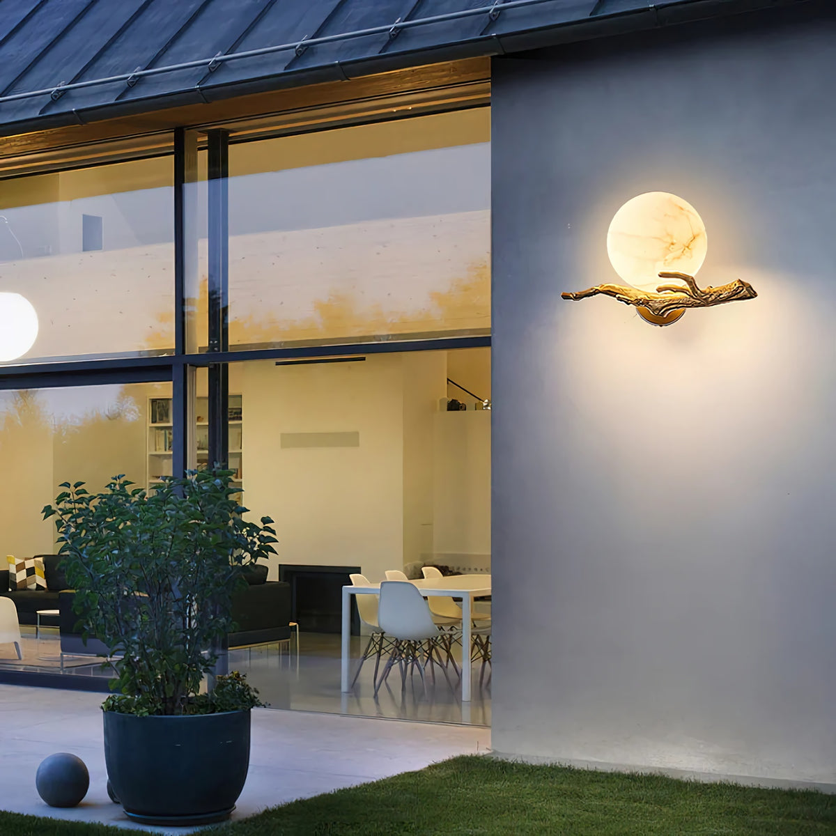 Retro Twigs Alabaster Wall Lamp