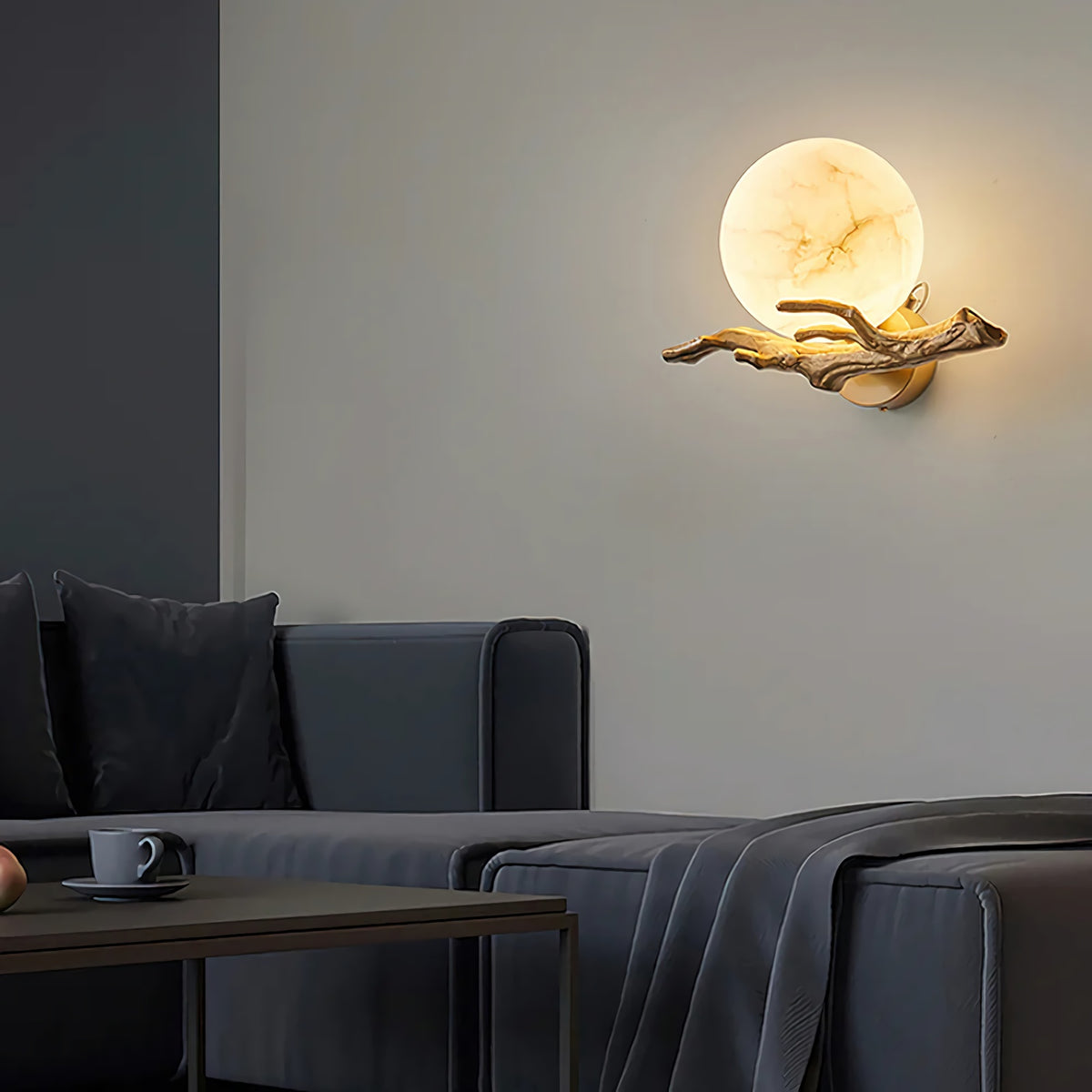 Retro Twigs Alabaster Wall Lamp