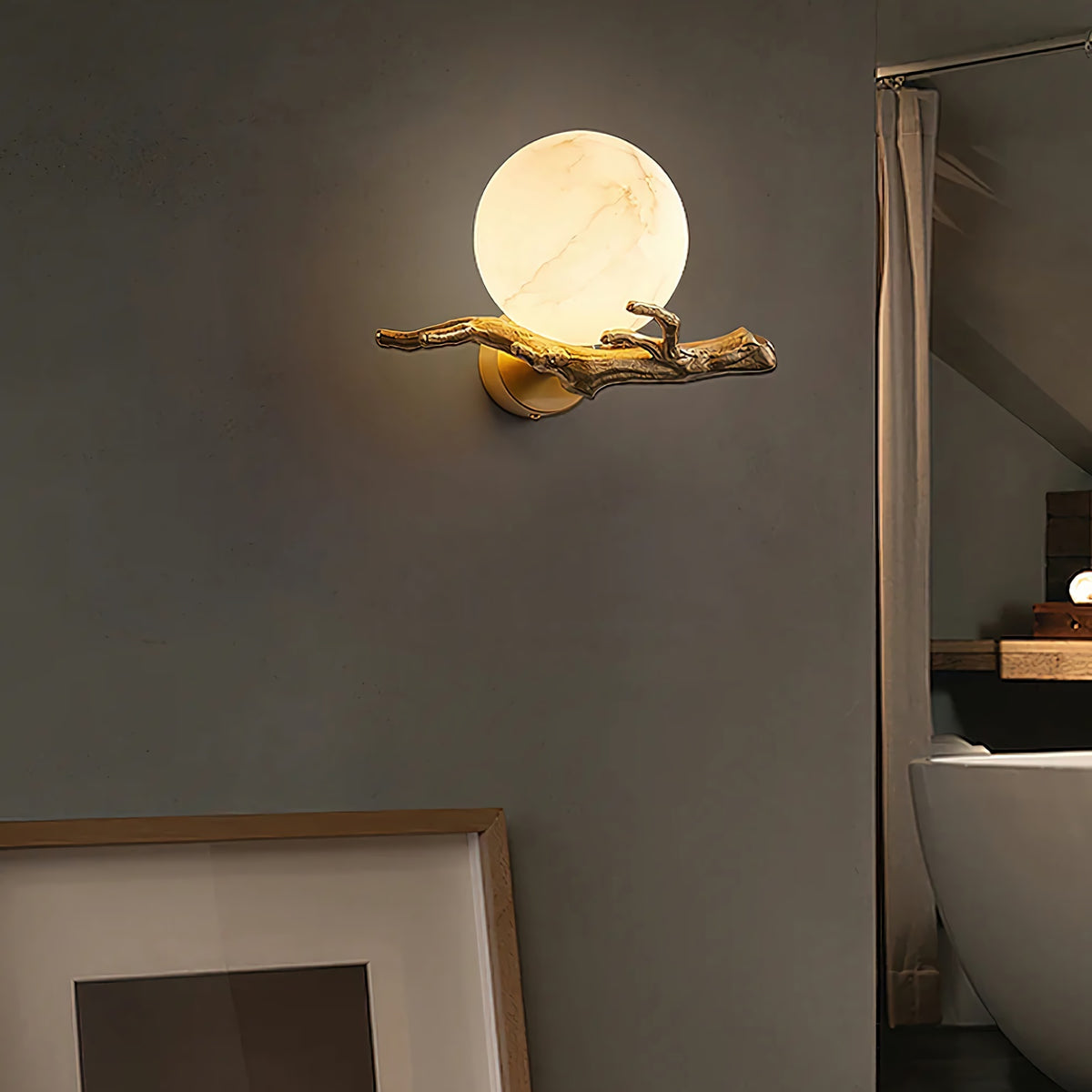 Retro Twigs Alabaster Wall Lamp