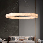 Rivage Shape Alabaster Round Pendant Lamp