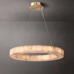 Rivage Shape Alabaster Round Pendant Lamp