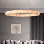 Rivage Shape Alabaster Round Pendant Lamp